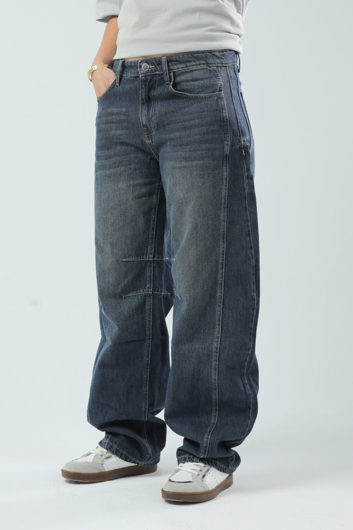 Urban Wide Leg Fit Denim Dark-Wash