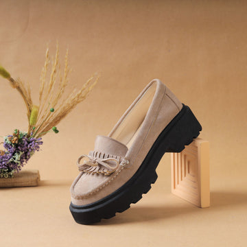 suede chunky loafers