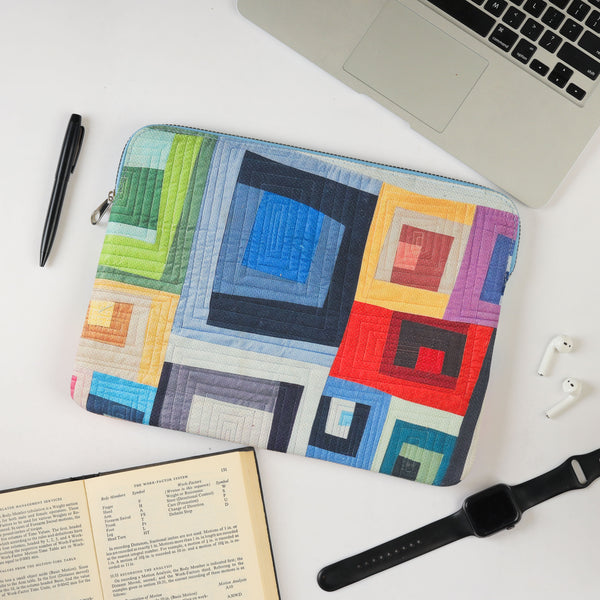 Colorful Abstract Fabric Laptop Sleeve