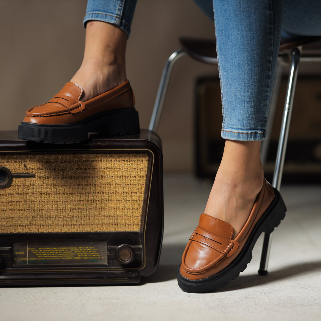 Quality Leather Chunky Loafers - Havan