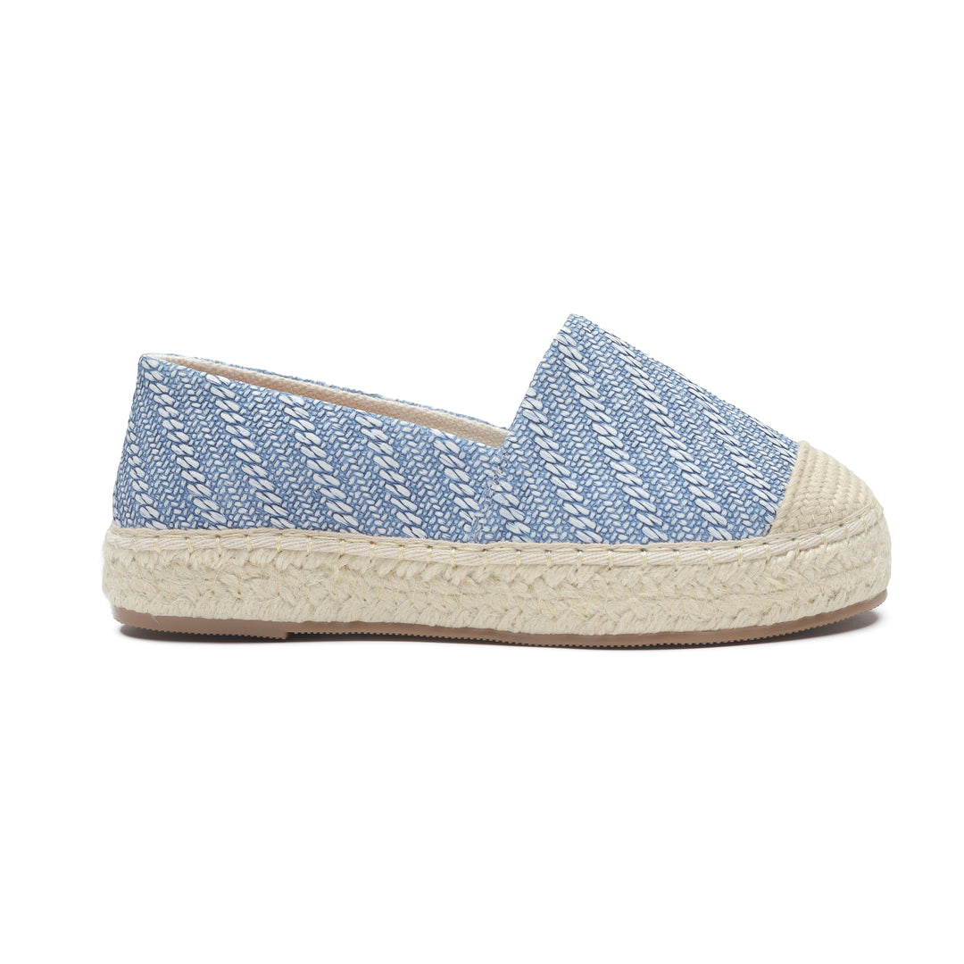 Fabric Patter Espadrilles - Blue