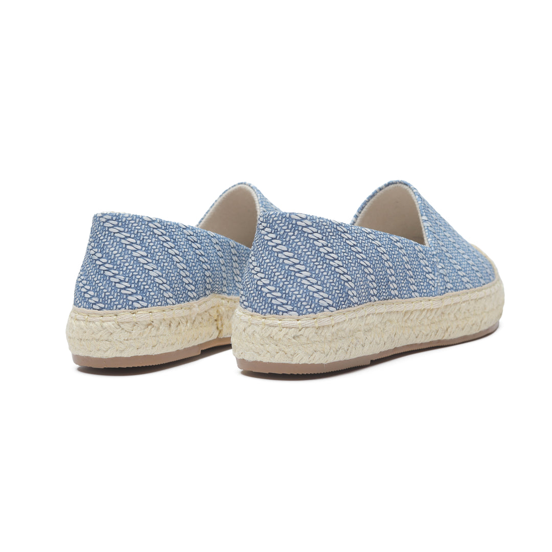 Fabric Patter Espadrilles - Blue