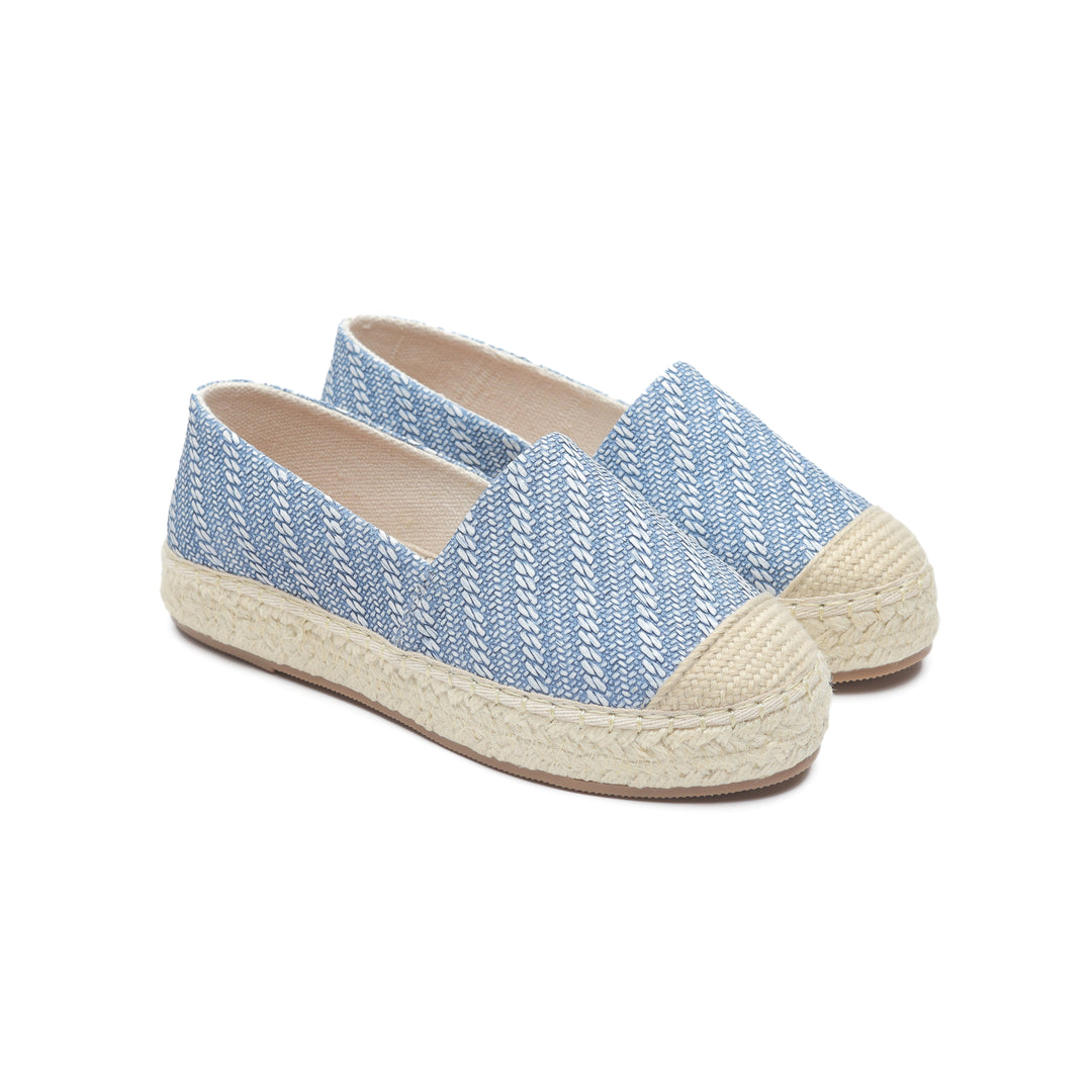 Fabric Patter Espadrilles - Blue