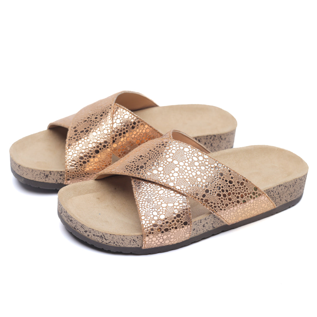 Radiant Metallic Gold Slides