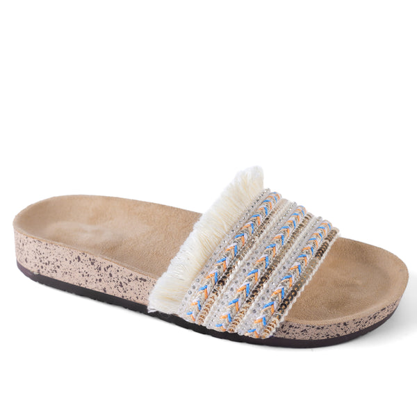 Glimmering Comfort Slide Sandals