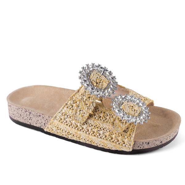 Glimmering Gemstones Slide Sandals
