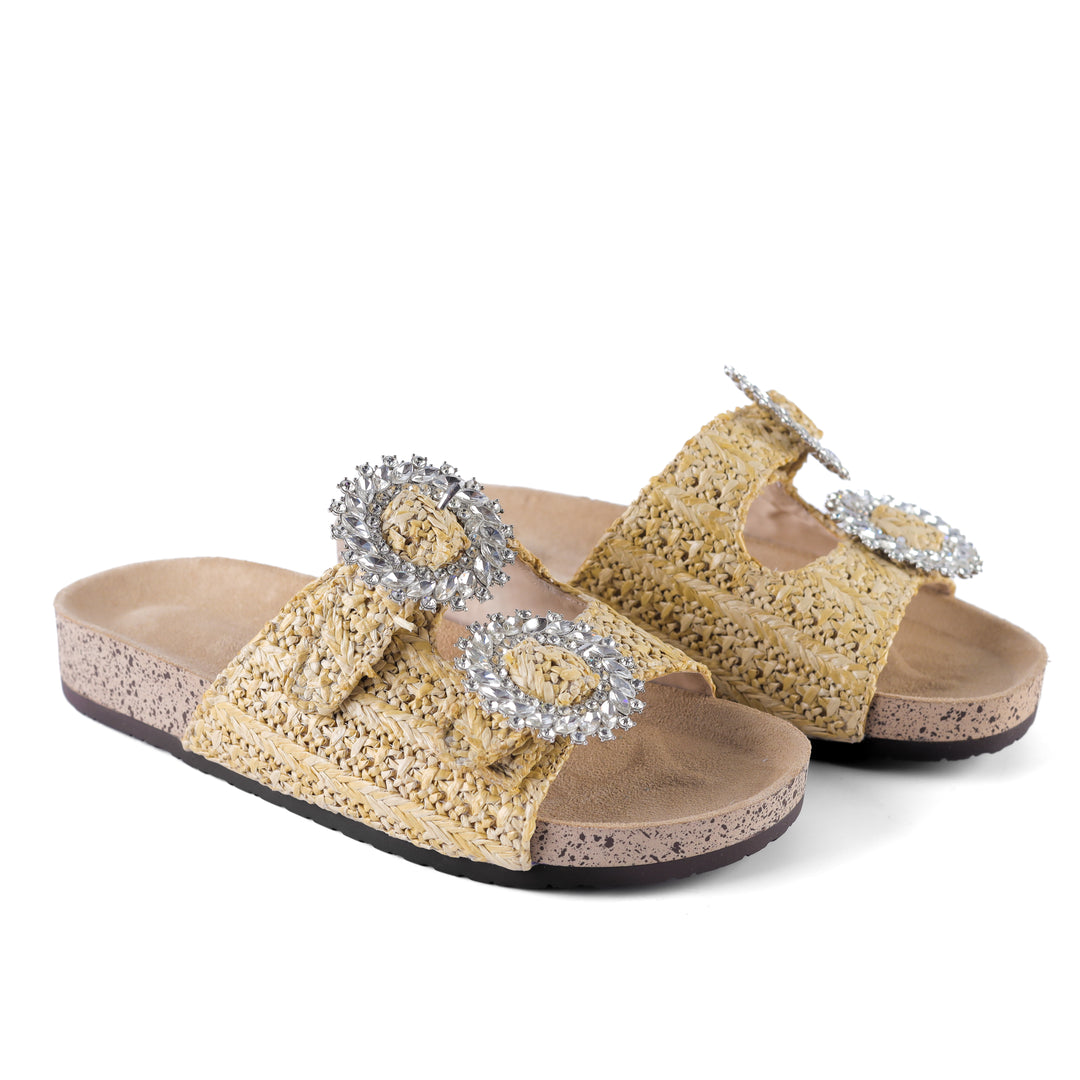 Glimmering Gemstones Slide Sandals