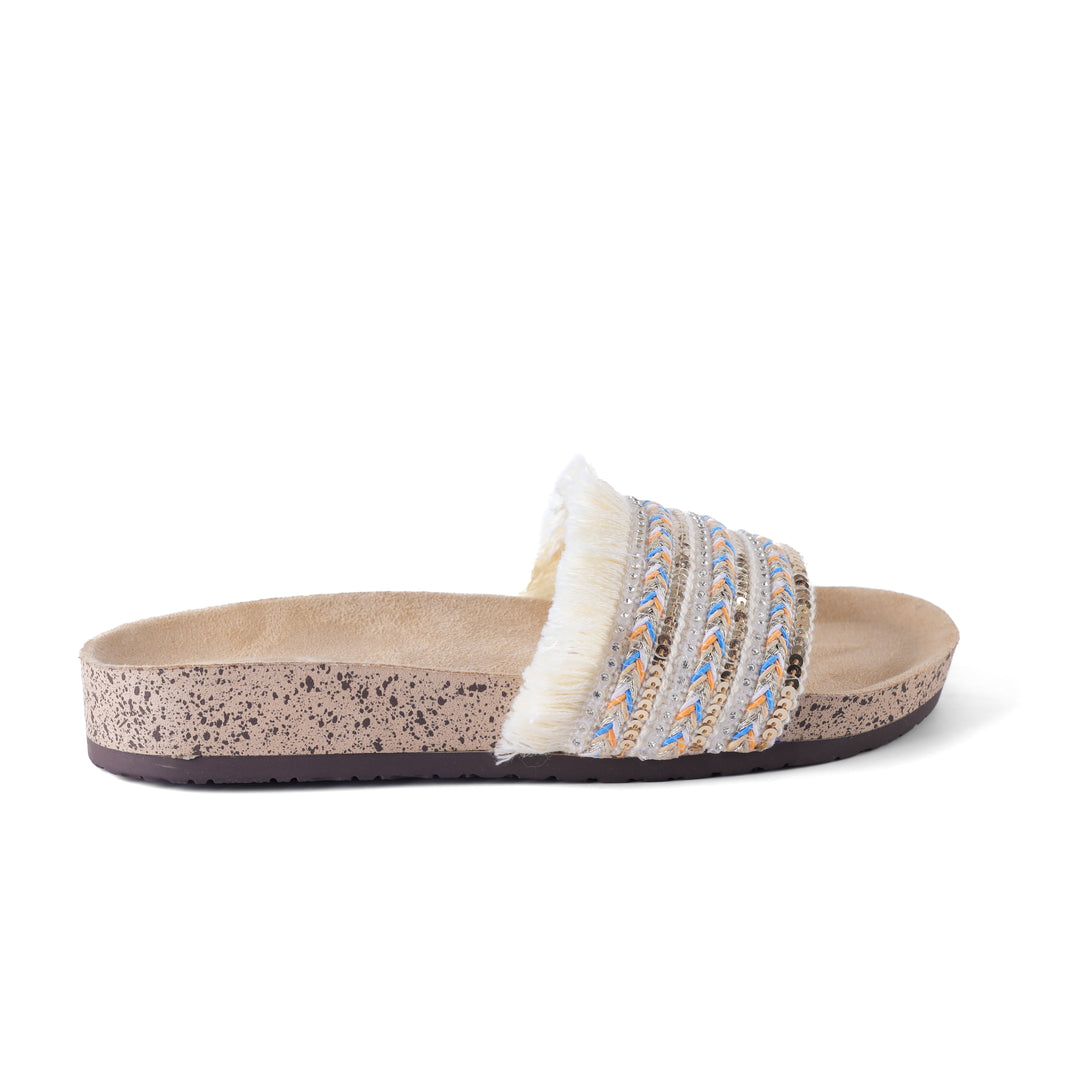 Glimmering Comfort Slide Sandals