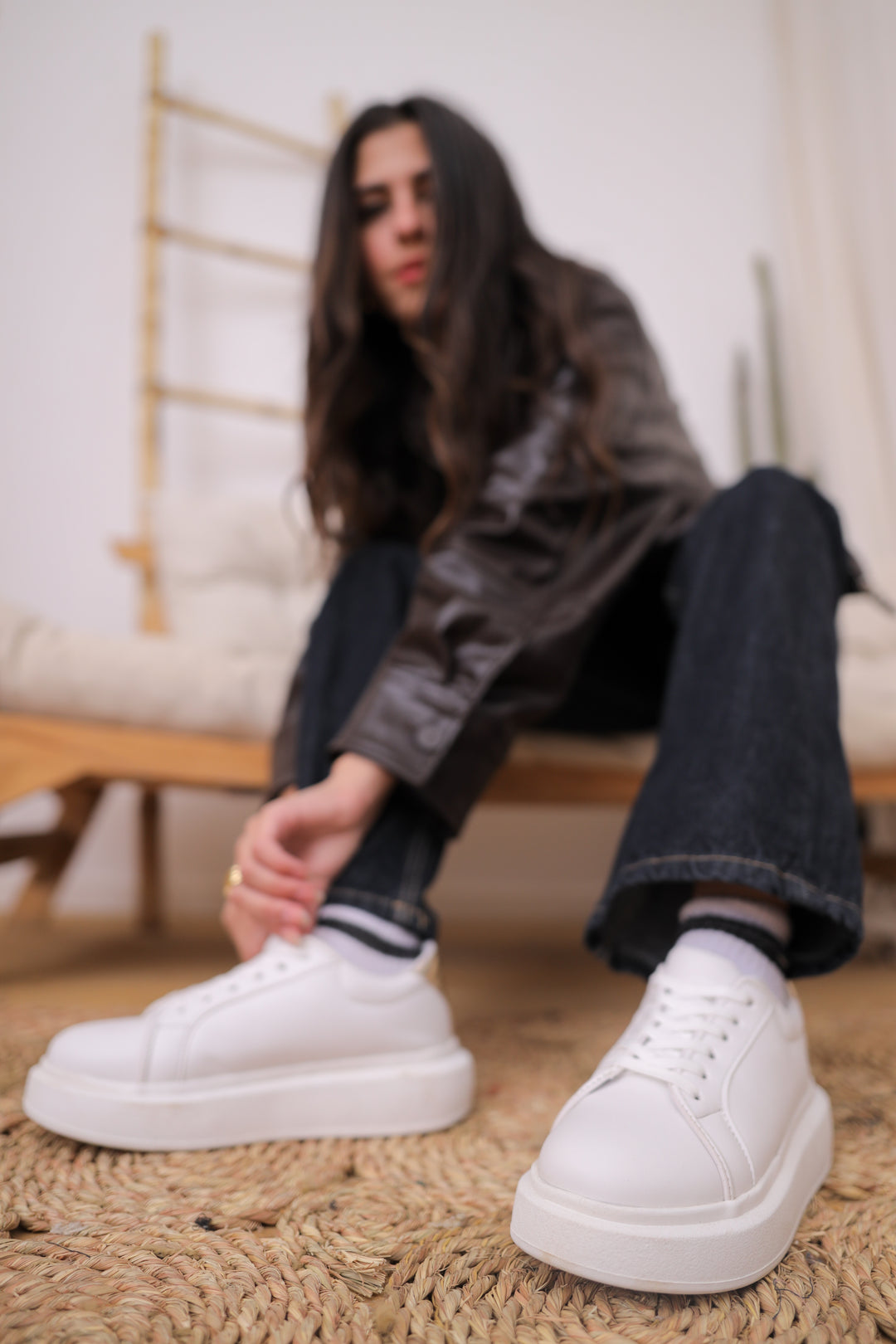 Laidback Luxe Sneakers - White