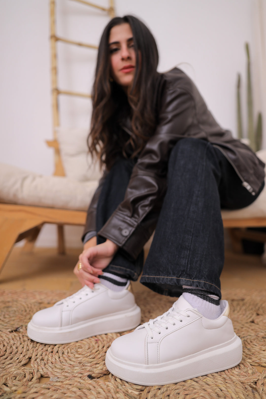 Laidback Luxe Sneakers - White