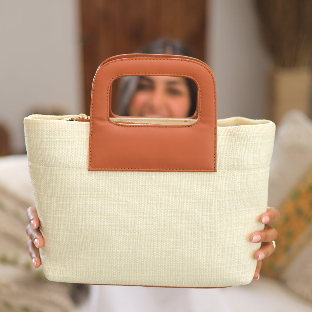 Havan and Beige square Bag