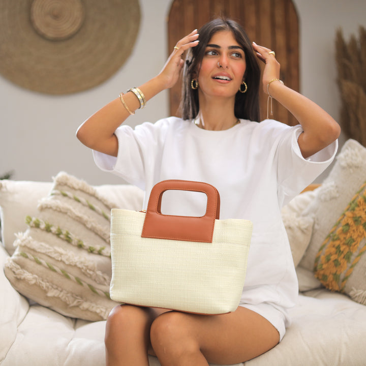 Havan and Beige square Bag