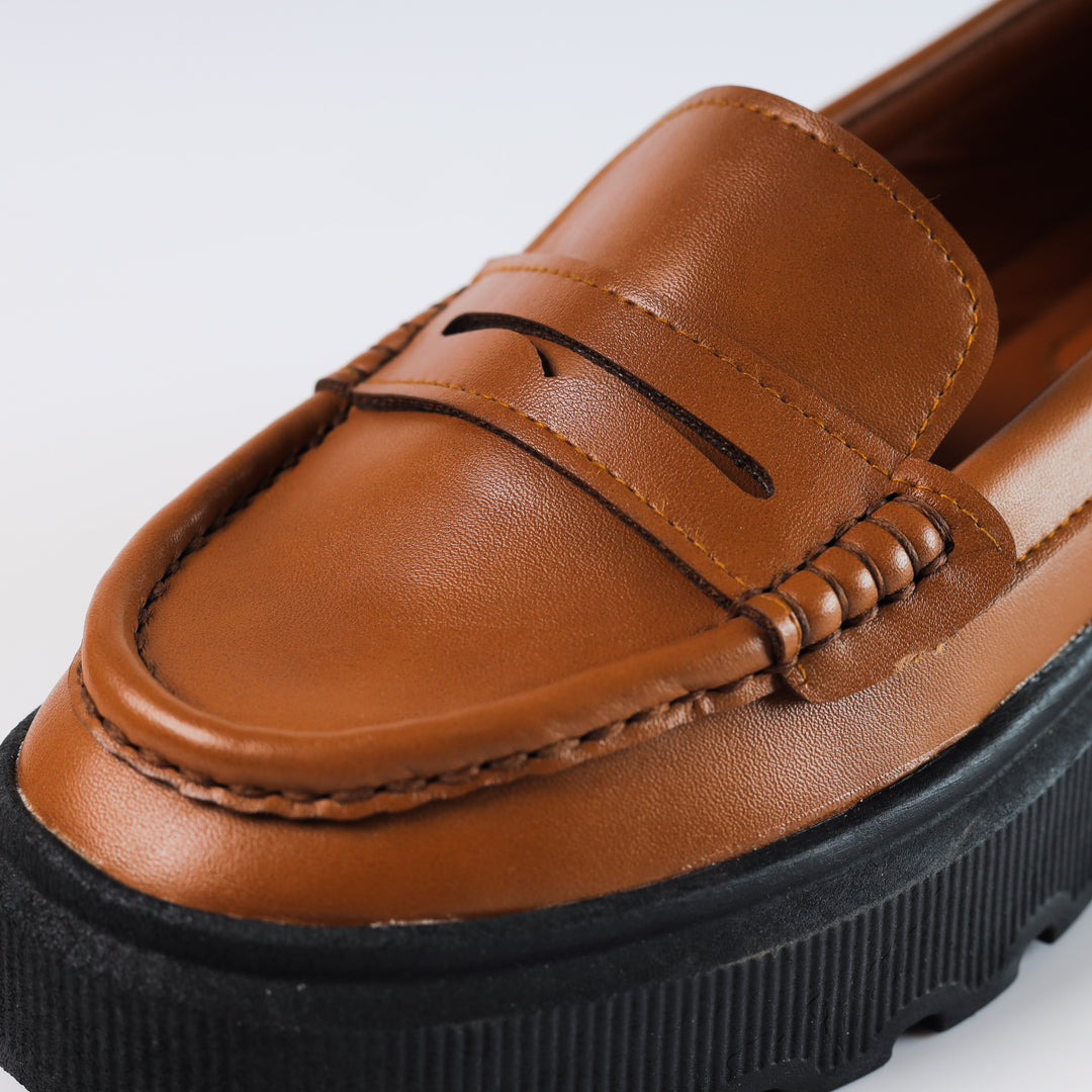 Quality Leather Chunky Loafers - Havan