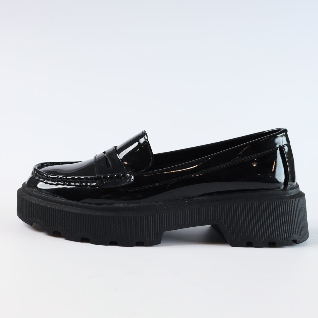 Quality Verne Leather Chunky Loafers - Black