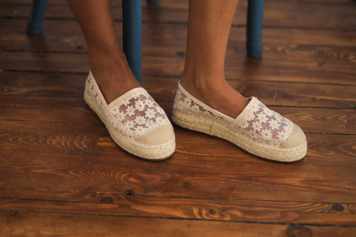 Blossom Petal Espadrilles White