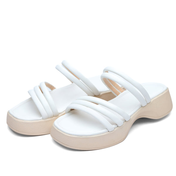 Elegance Stride Sandals White
