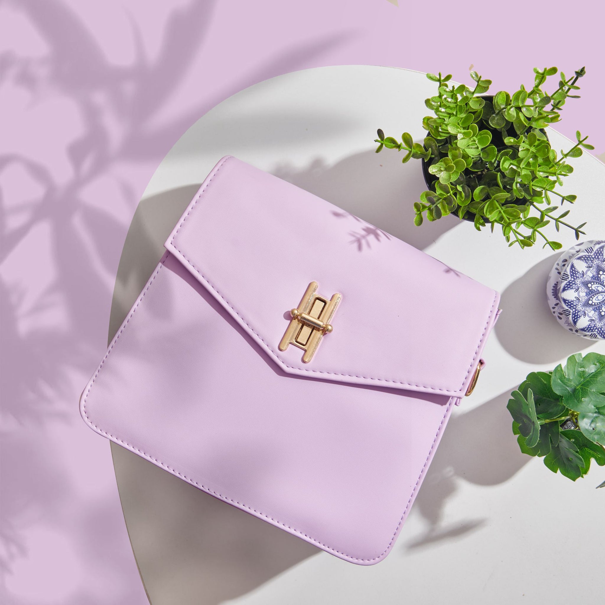 Şık | Stylish Strap Crossbag - Lilac