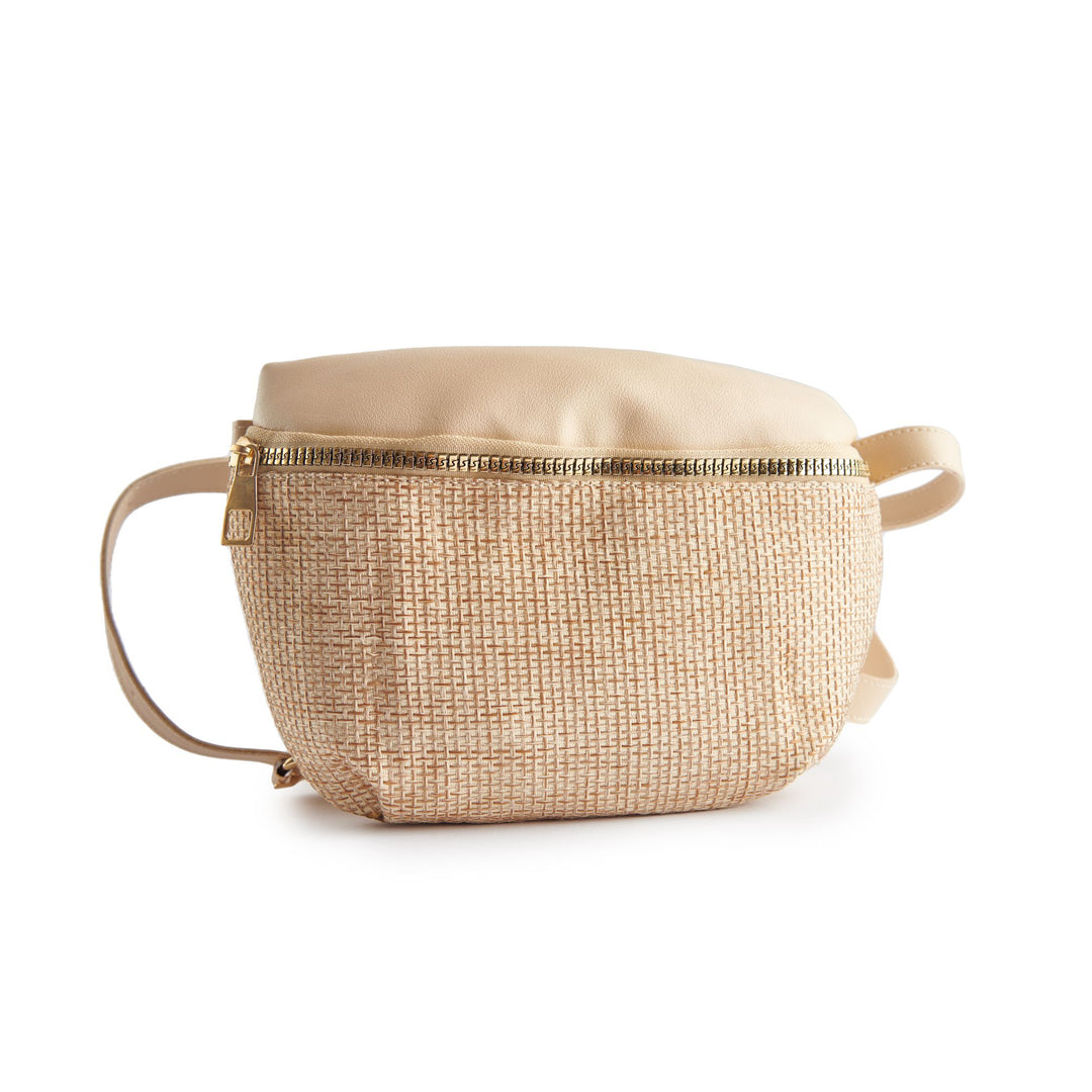 Canlı | Beige Lenin Cross Body Bag