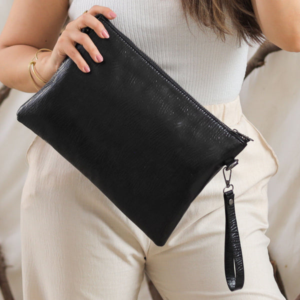 Metallic Black Clutch