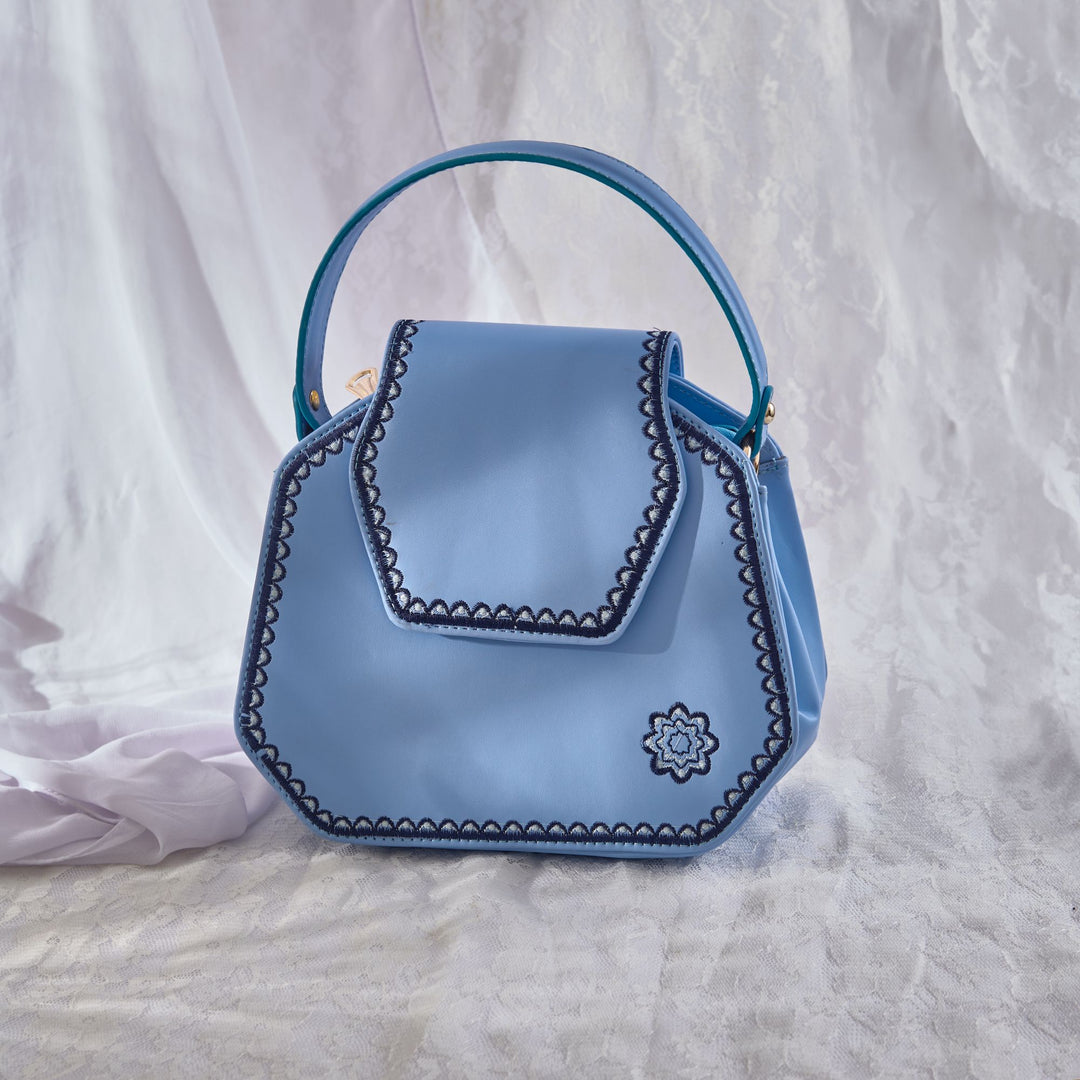 Dikiş | Embroidered Frame Bag - Blue