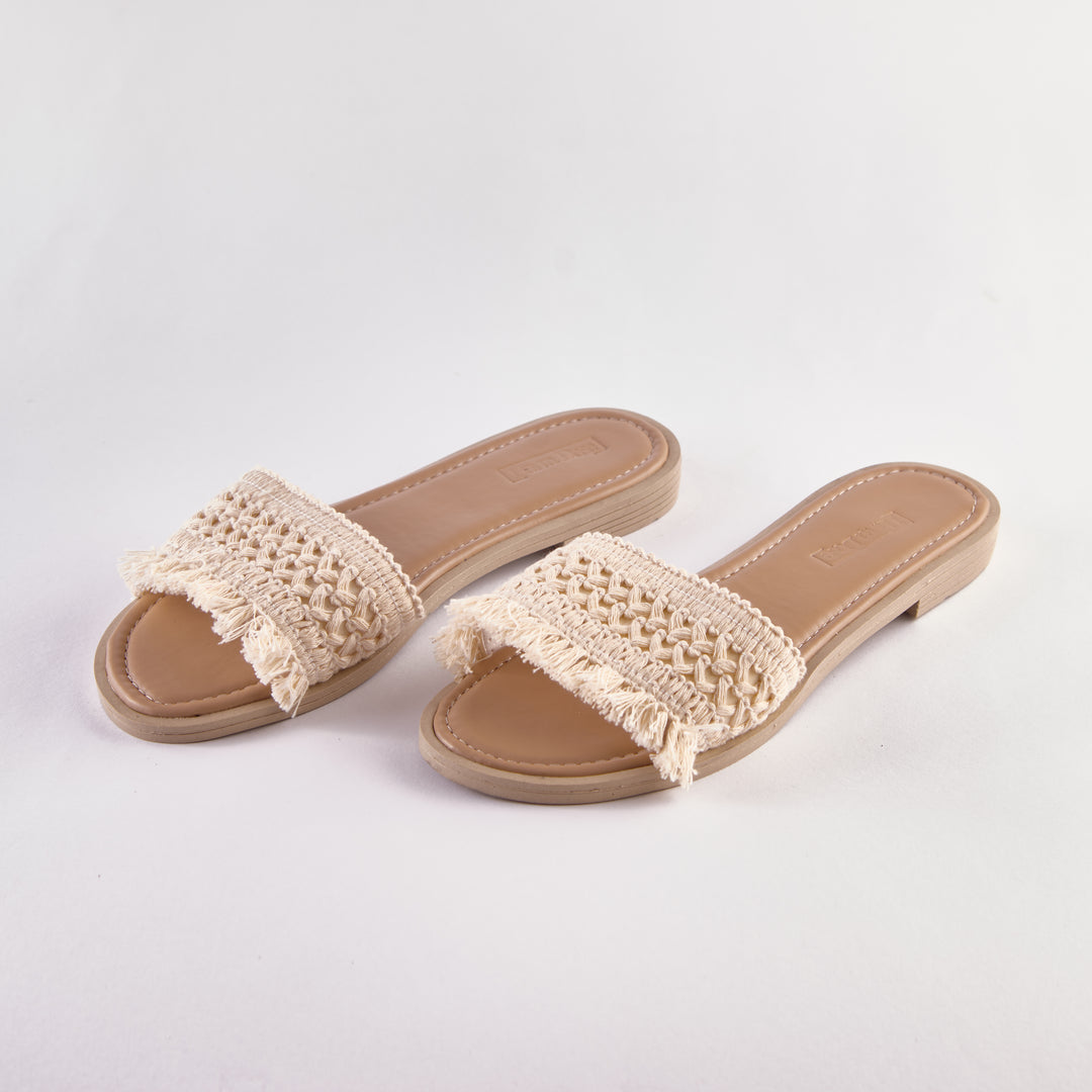 Saçak | Fringe Macrame Style Slippers