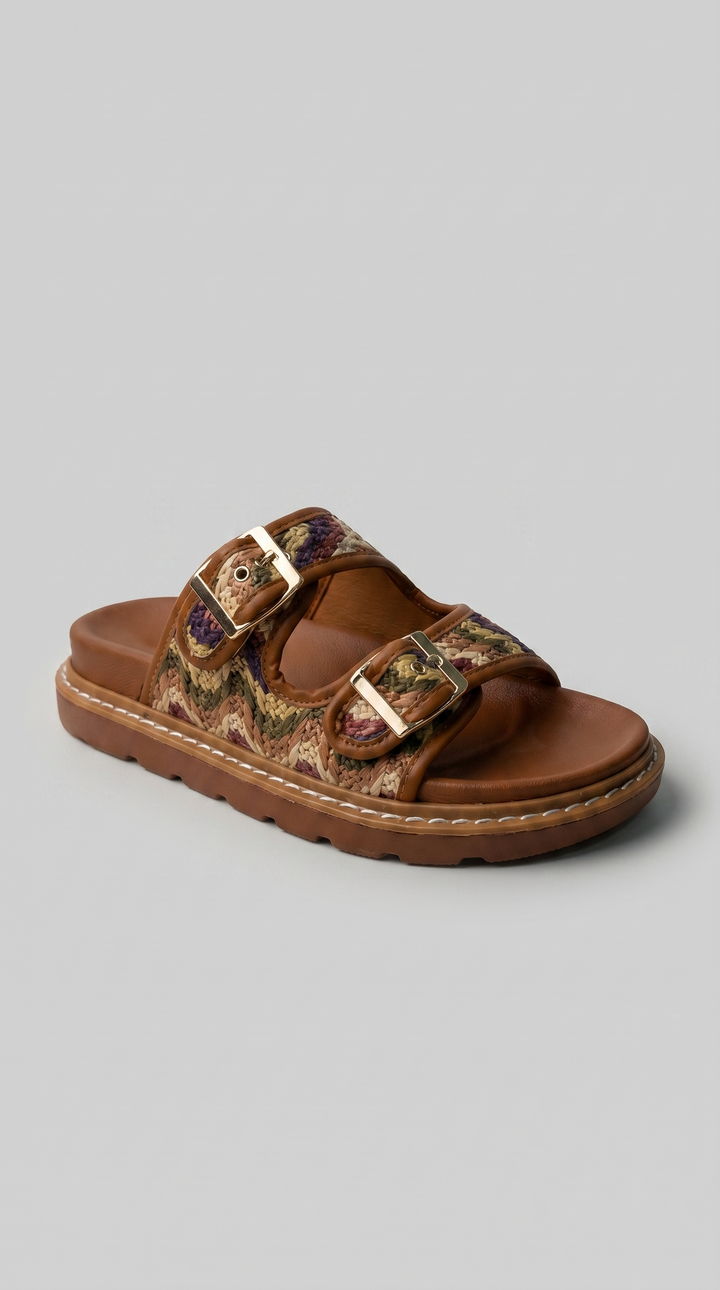 The Oasis Woven Slide - Havane