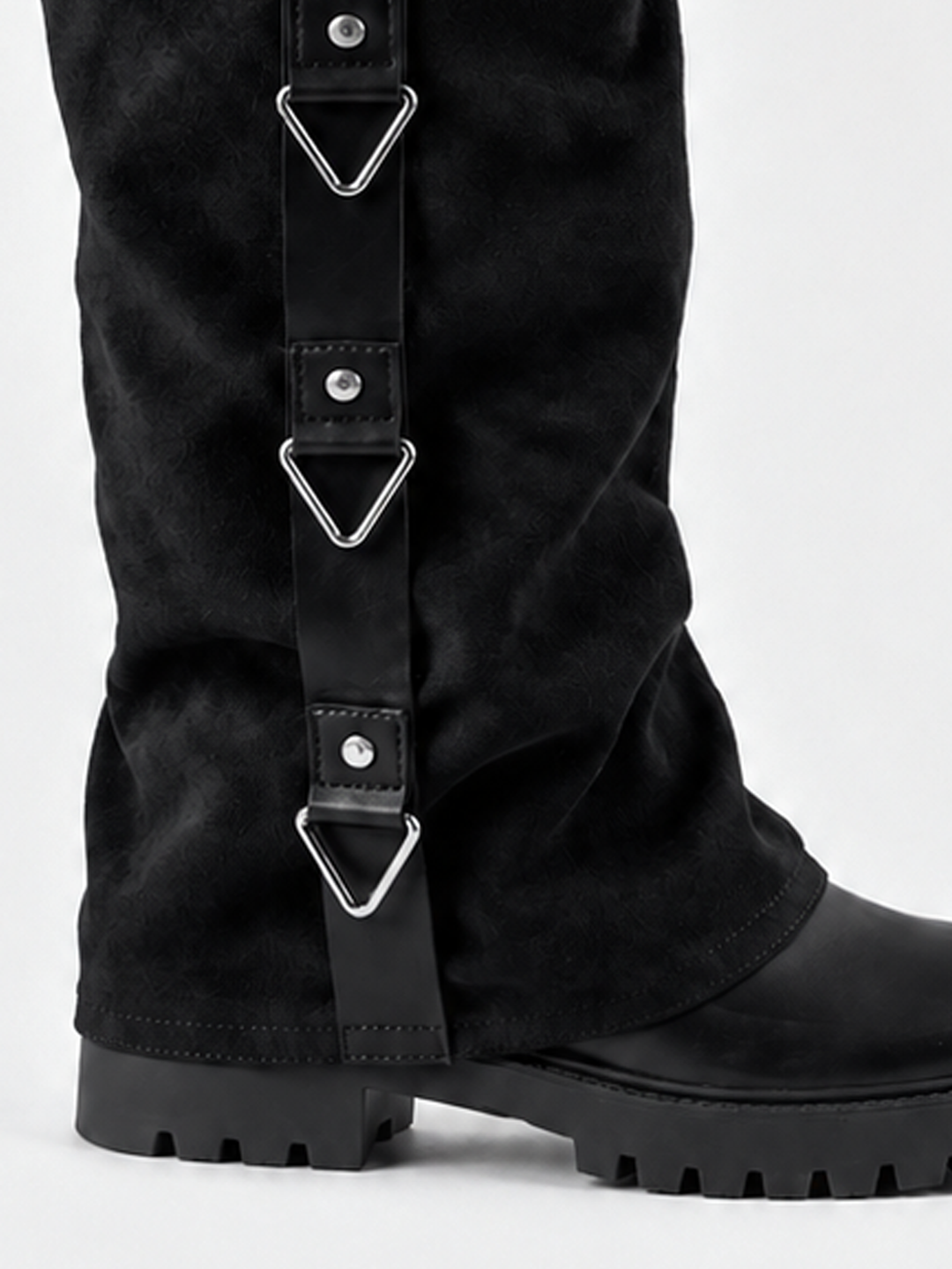 The Solstice Knee-High Boot Faux Suede – Black