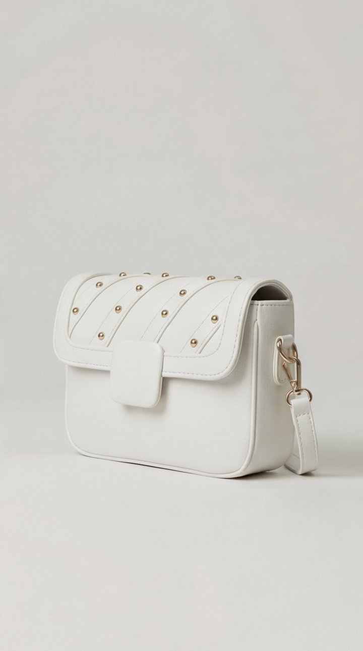 The Onyx Edge Crossbody - White