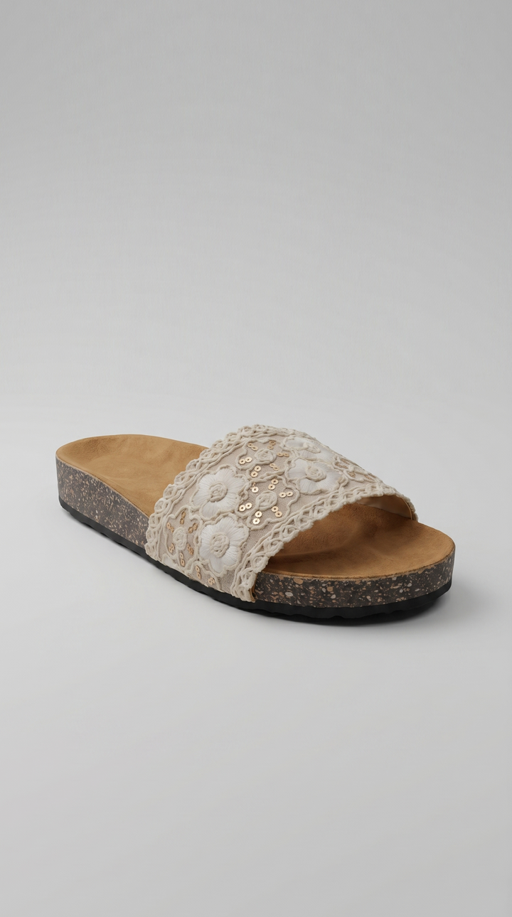 The Flora Sequin Slide