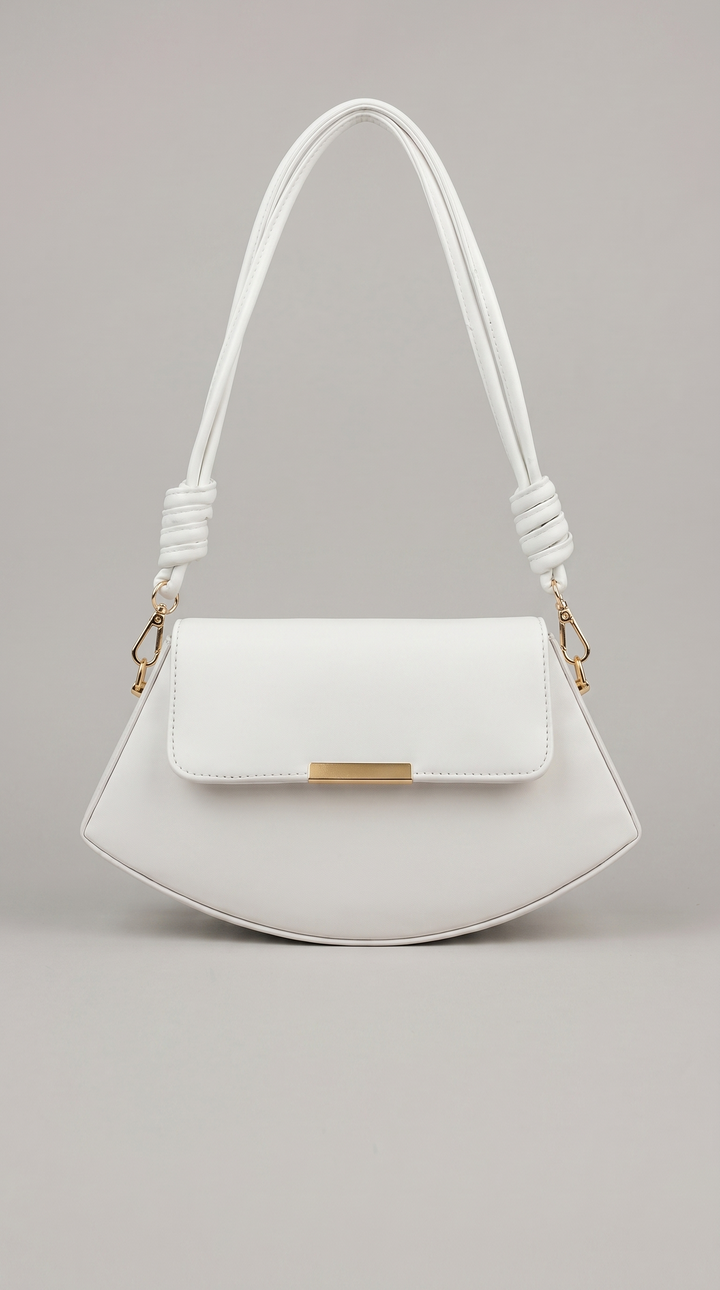 The Crescent Knot Bag - White