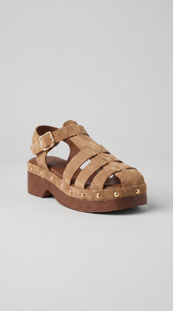 The Heritage Clog Sandal - Cognac
