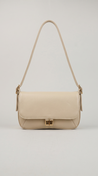 Pebbled Mini Bag – Beige