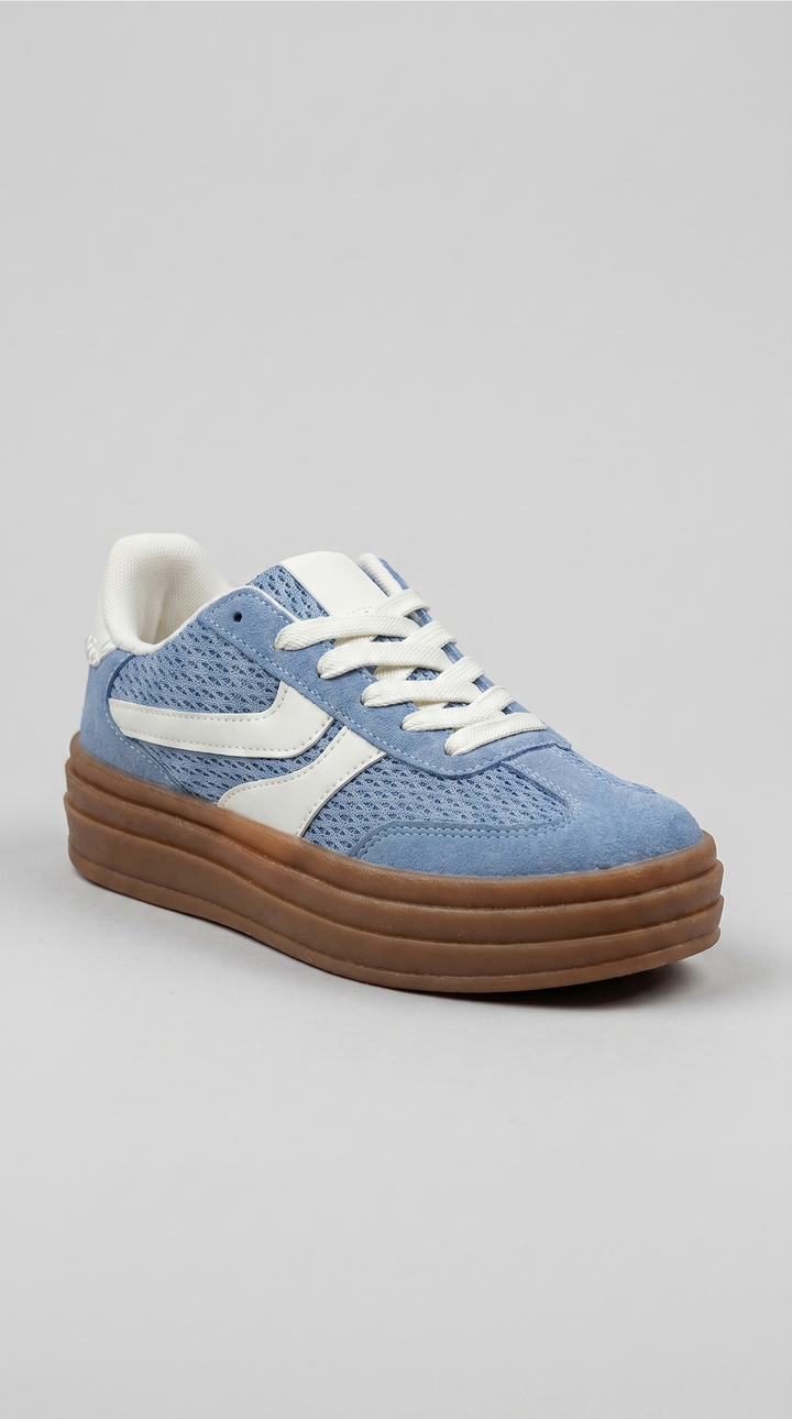 The Terra Forest Platform Sneaker - Blue