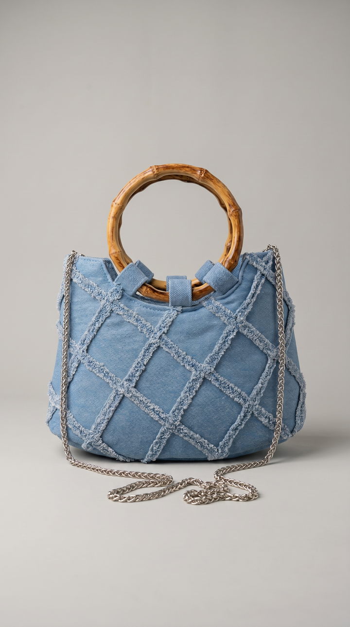 The Indigo Lattice Tote