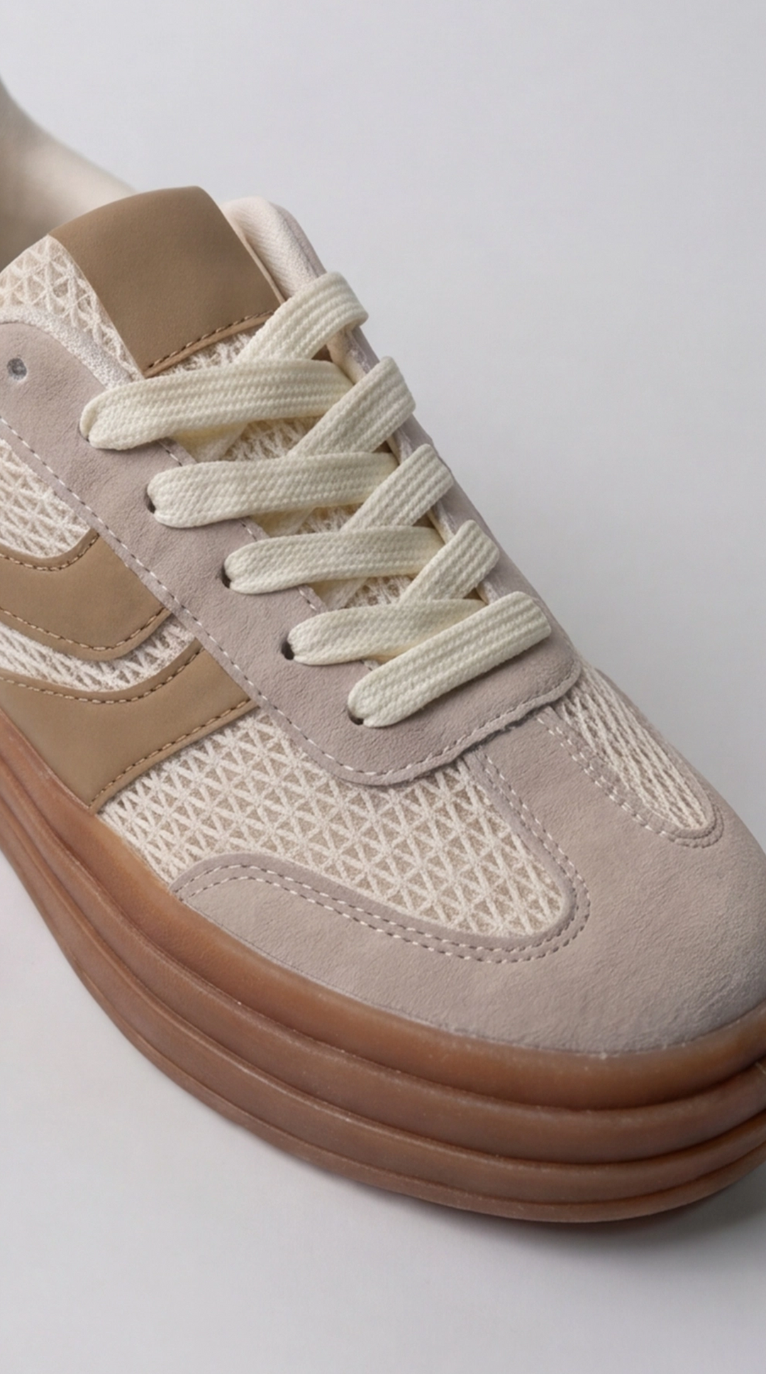 The Terra Forest Platform Sneaker - Beige