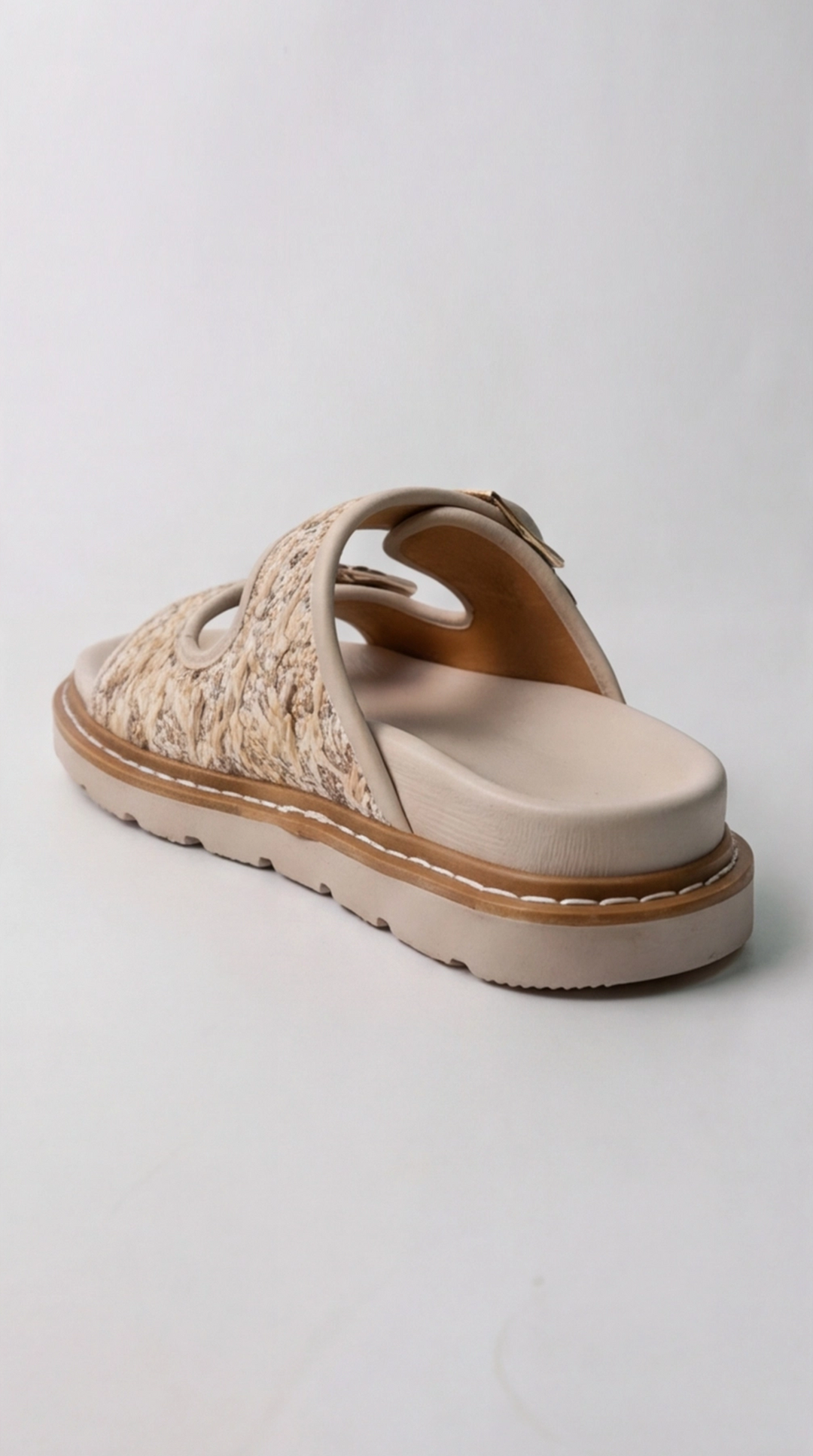 The Oasis Woven Slide - Beige