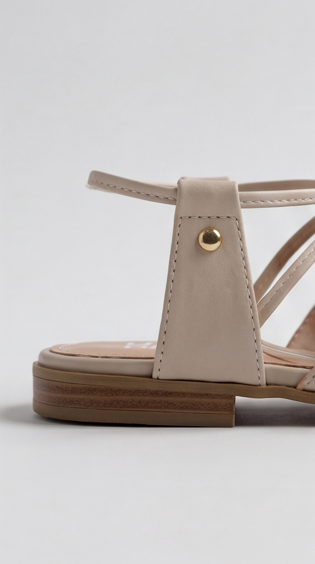 The Artisan Cross-Strap Flat - Beige