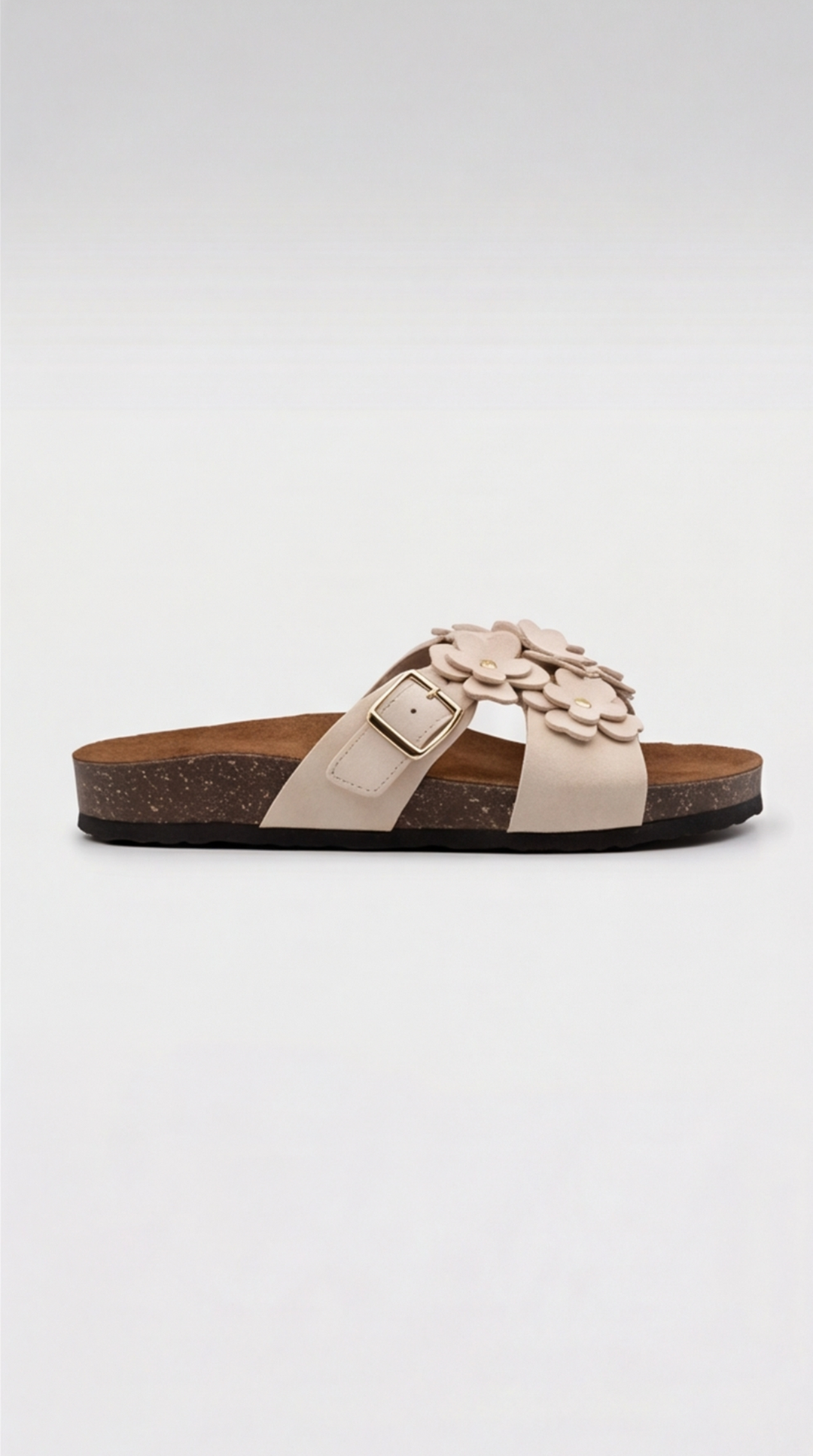 Ivory White Floral Cross Sandal