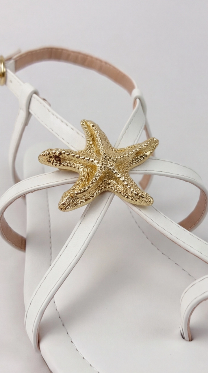 The Aurelia Star Sandal - White