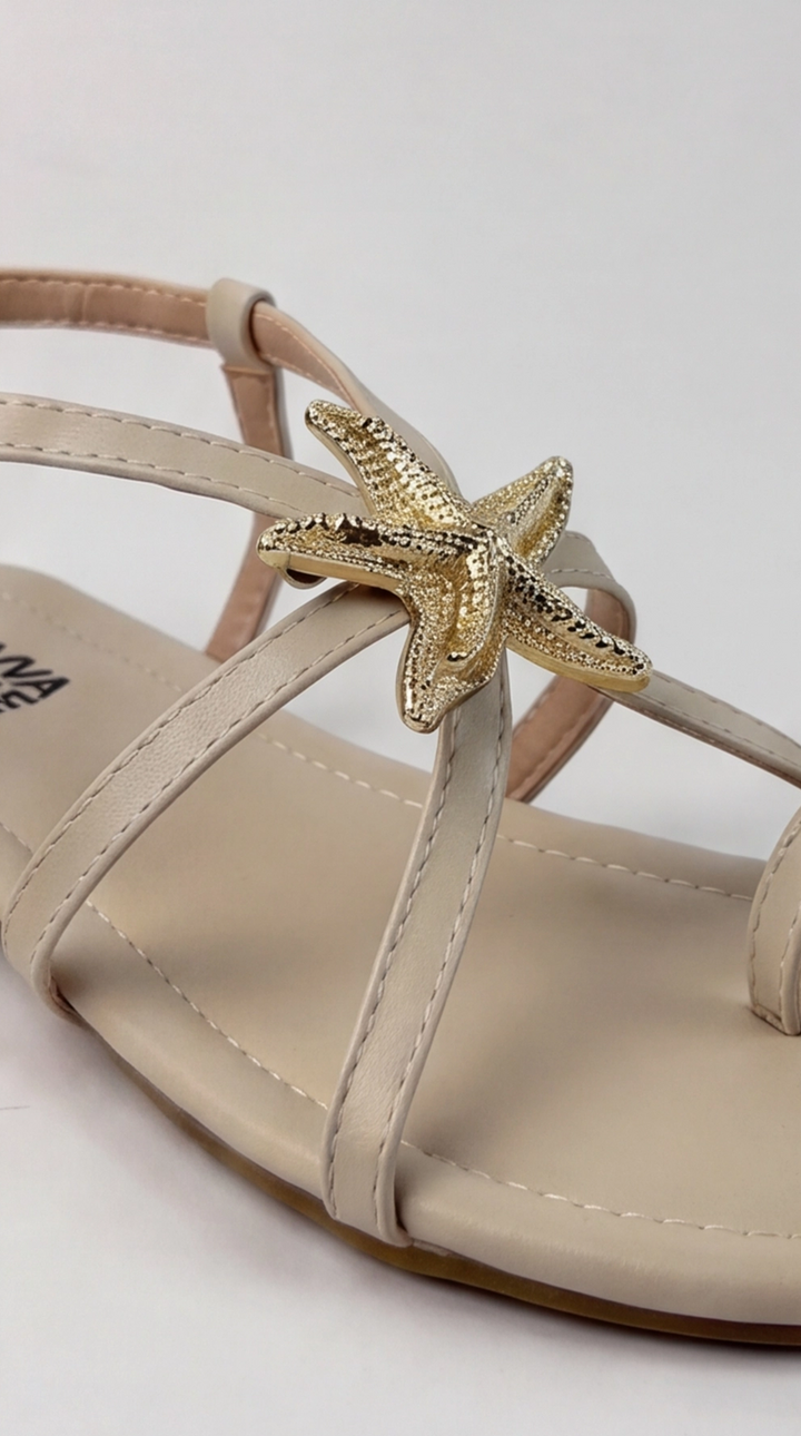The Aurelia Star Sandal - Beige