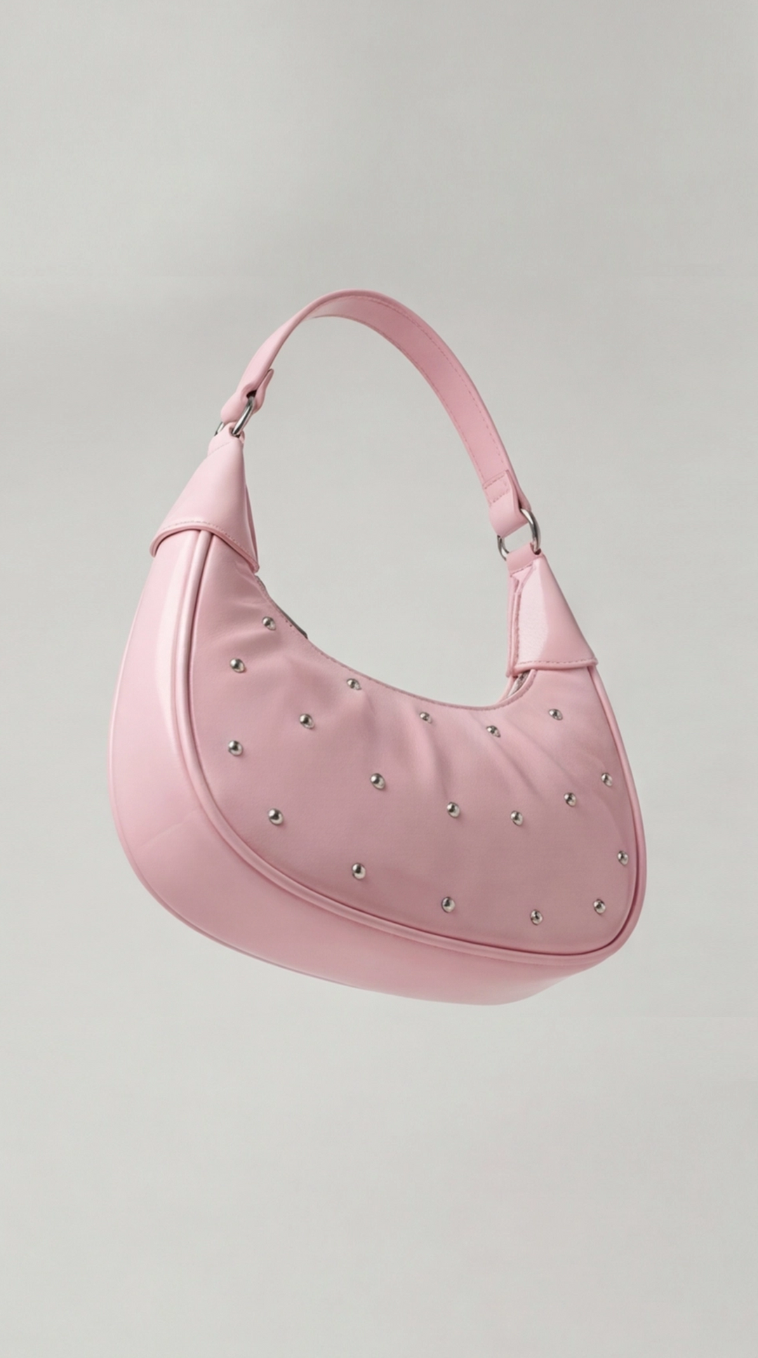 The Ivory Nova Studded Shoulder Bag | Pink Marshmallow