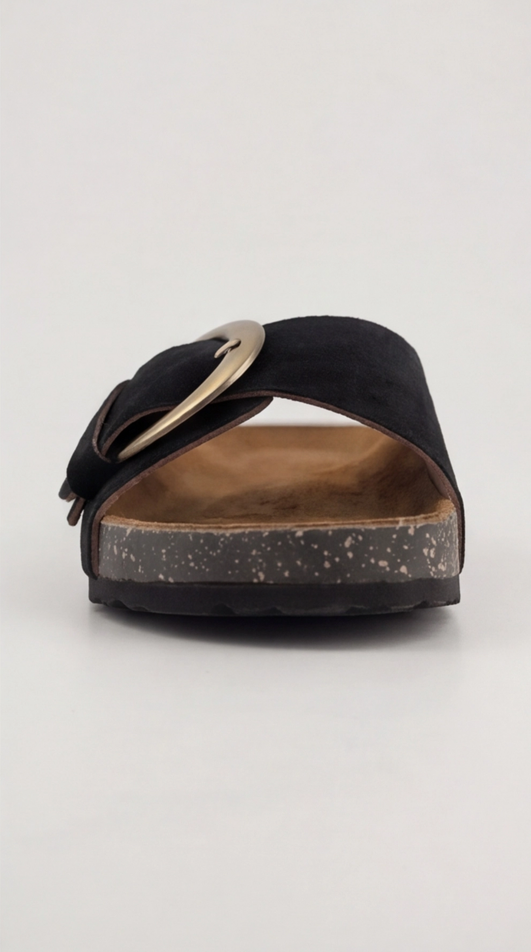 The Luna Buckle Slide - Black