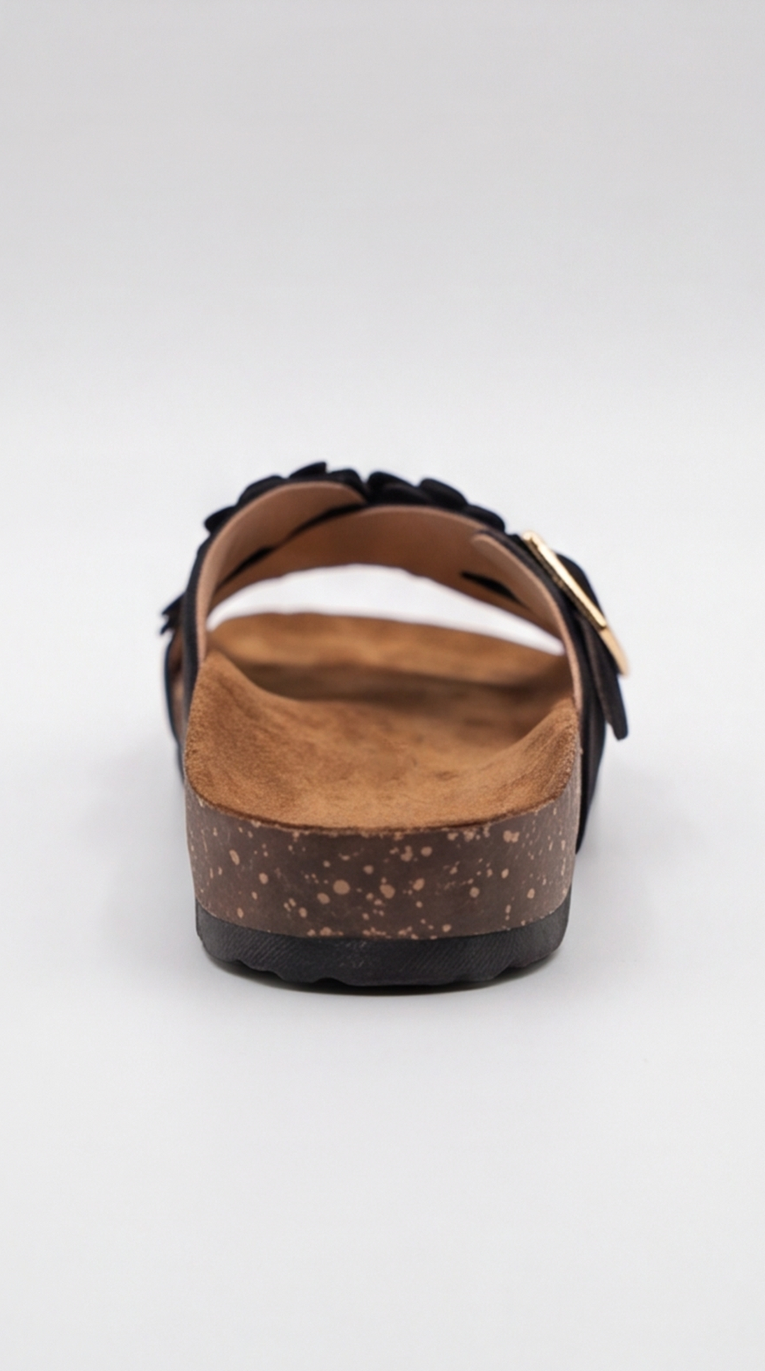 Black Floral Cross Sandal