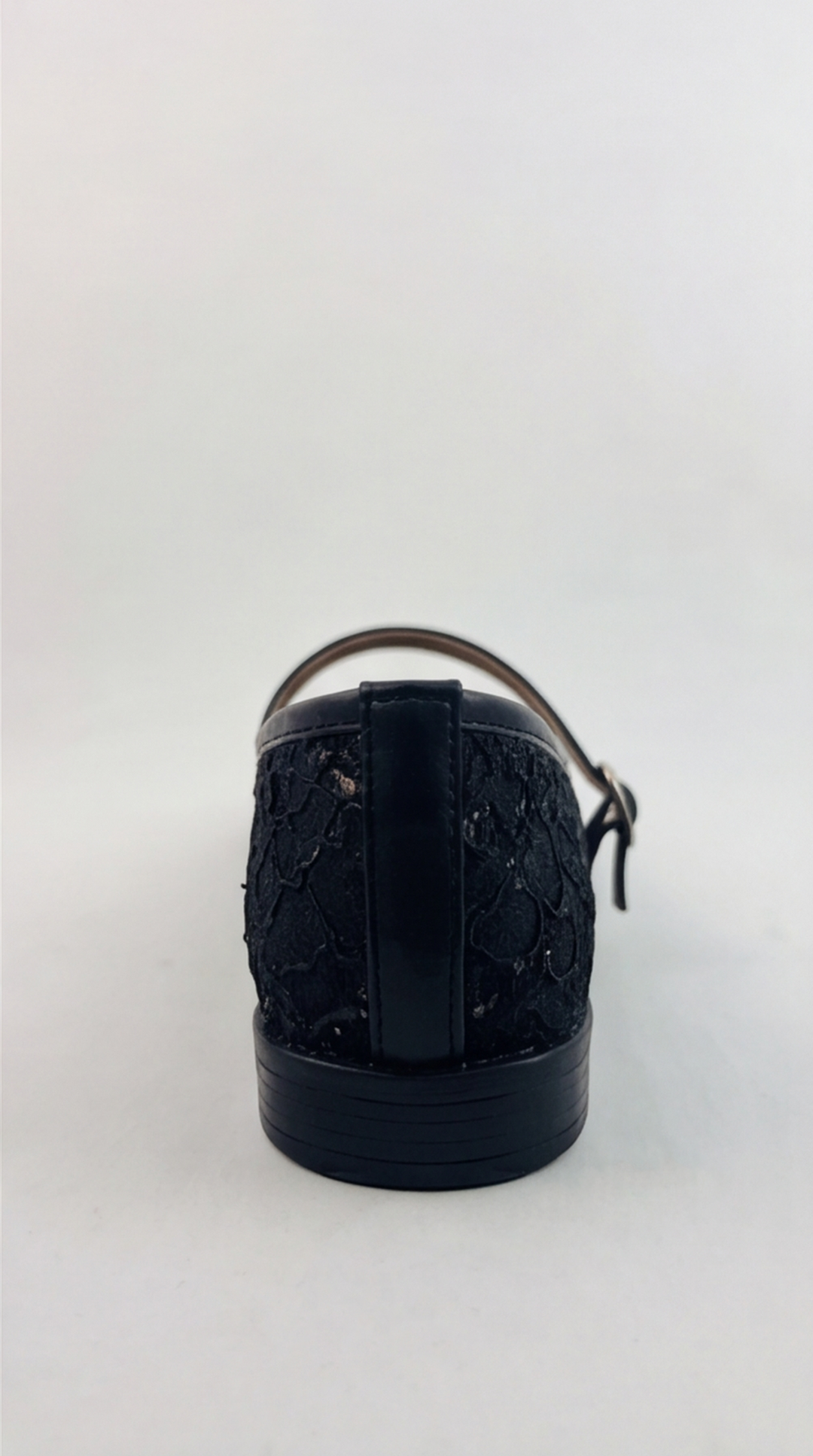 Black Floral Lace Mary Jane Flat