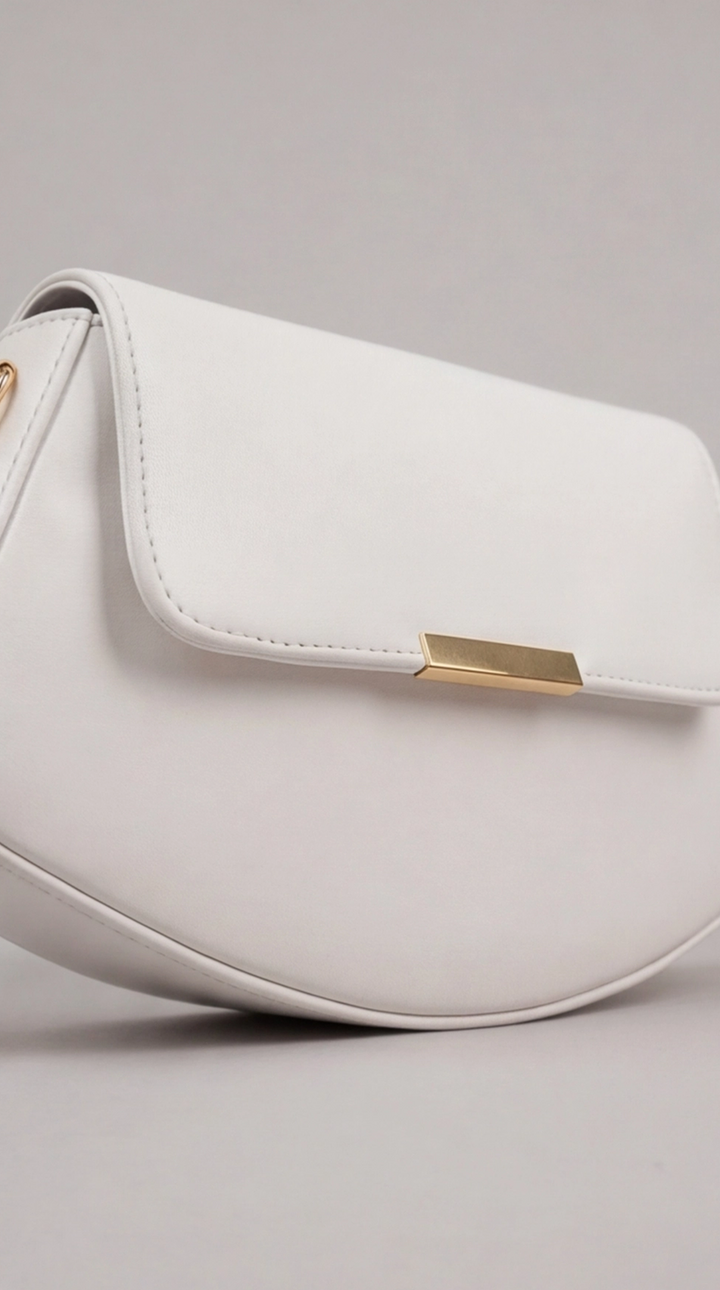 The Crescent Knot Bag - White