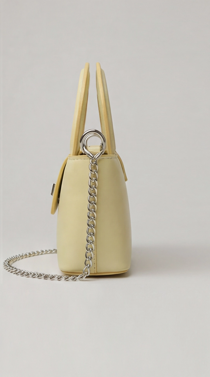 Noir Mini Satchel -  Butter yellow