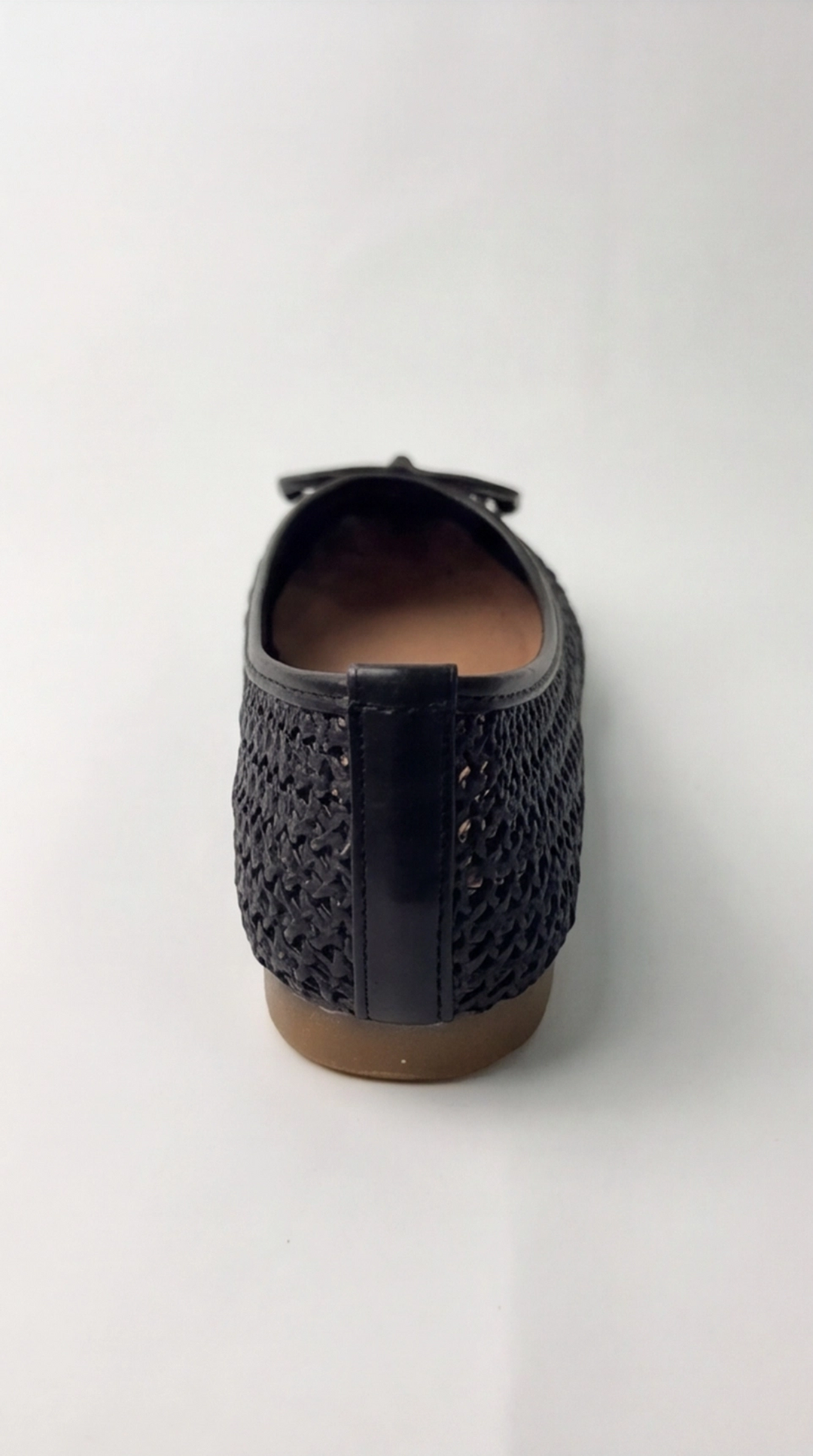 The Aria Raffia Ballet Flat -Black