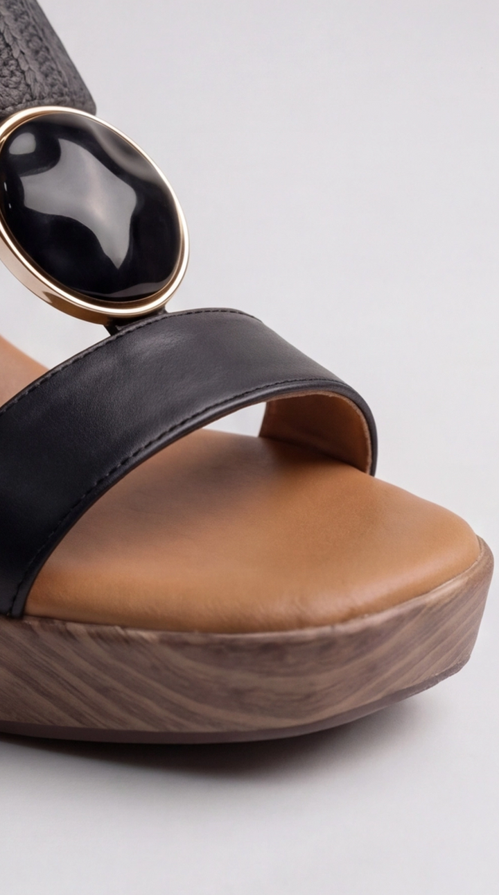 The Selene Artisan Mule - Black