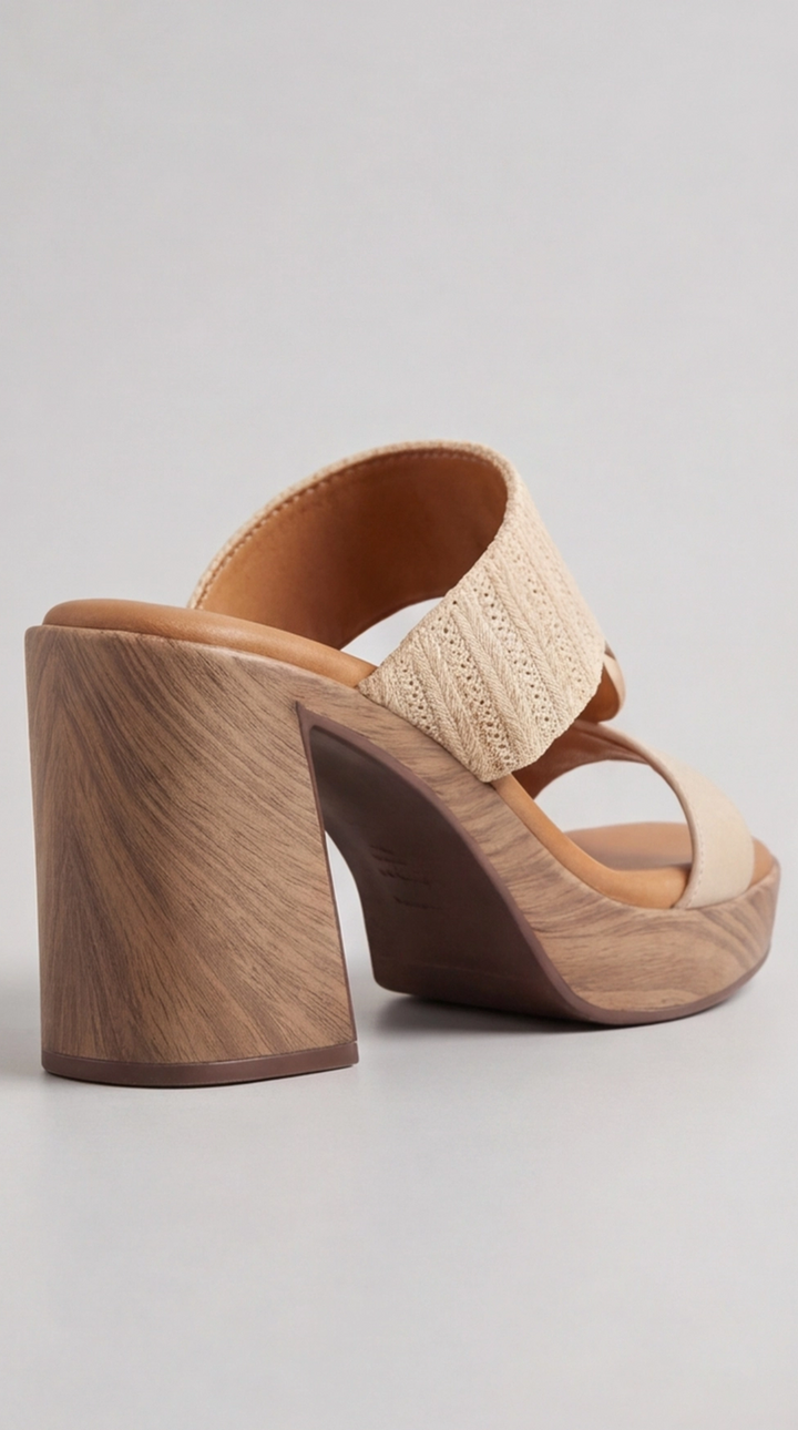 The Selene Artisan Mule - Beige