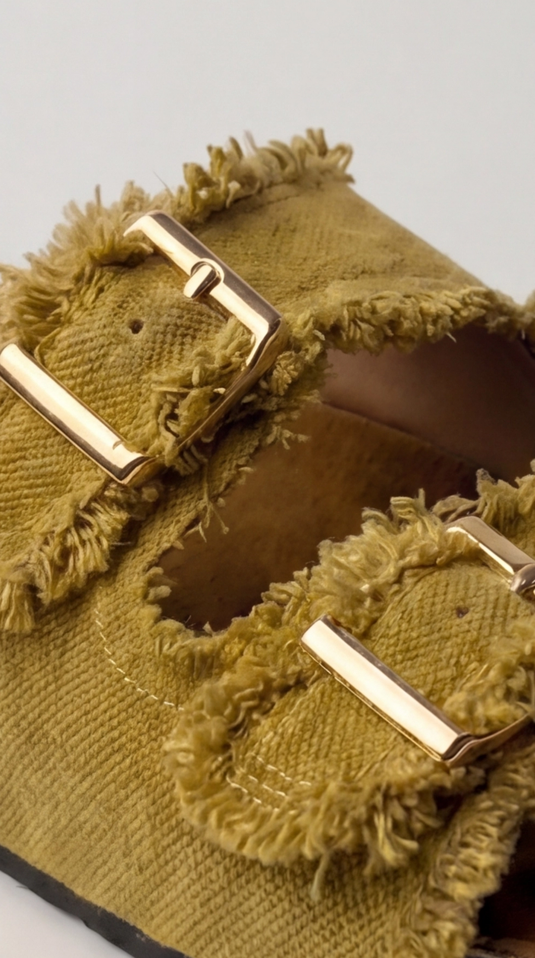 Chic mustard yellow canvas sandal